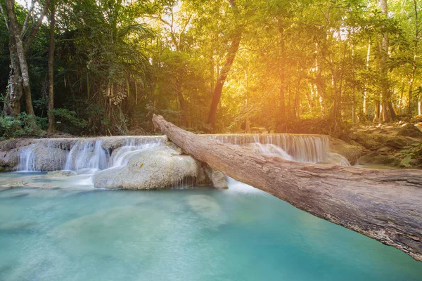 Tropical deep forest stream waterfall — Stock Photo, Image