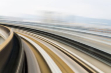 Tren hareket hareketli bulanık kavisli
