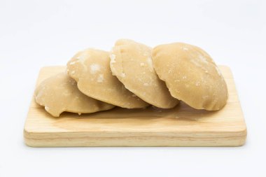 Ahşap tahta üzerinde sabit palm şeker