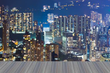 Bokeh ışık Daire şehir merkezinde yüksek tepede, arka plan bulanık