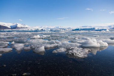 Güzel İzlanda kış sezon lagün