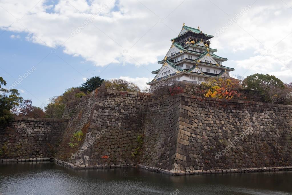 Osaka castle historic ancient Japanese landmark 
