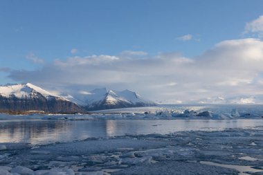 Güzellik kış sezon doğal lagün İzlanda 
