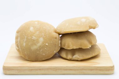 Ahşap tahta üzerinde sabit palm şeker