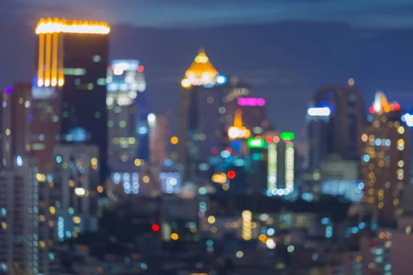 Центральный бизнес в центре города размыт боке свет ночного видения — стоковое фото