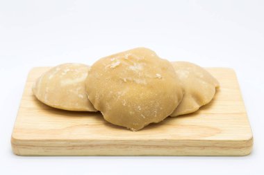 Ahşap tahta üzerinde zor kahverengi palm şeker