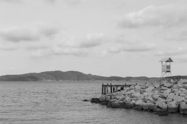 Doğal sahil soyut manzarası, manzara arka plan