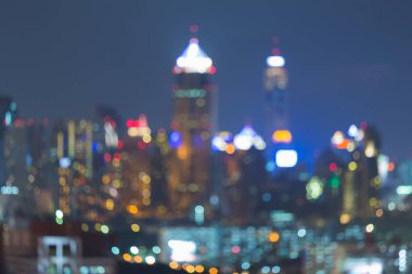 Bulanık alacakaranlık bokeh gece ışık ofis binası