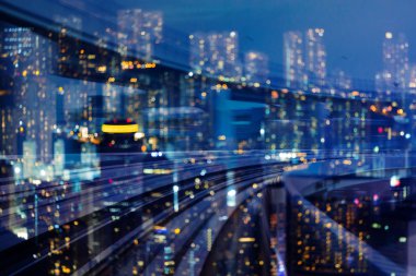 Tren hareket bokeh hafif çift pozlama ikamet bulanık