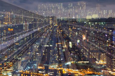 Residence bokeh bulanık hareket ışık trenin bulanık