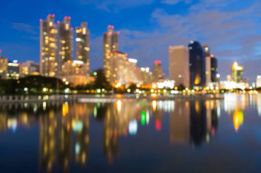 Bokeh hafif ofis binası şehir şehir yansıması bulanık