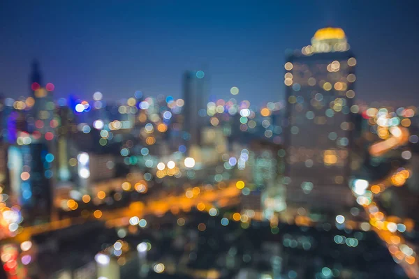 Вид з нічного повітря розмитий горизонт міста Боке — стокове фото