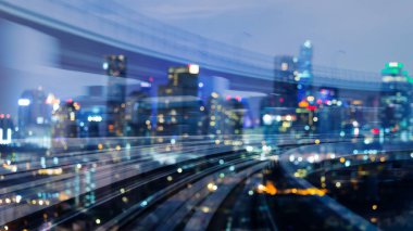 Hareket hareketli şehir bulanık bokeh hafif taşıma tren burred