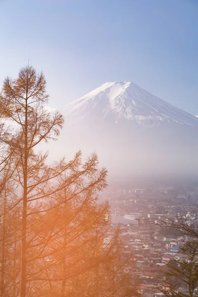 Fuji Berg Über Wohngebiet Natürliche Landschaft Hintergrund Japan — Stockfoto