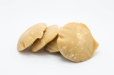 Beyaz arka planda, izole zor palm şeker