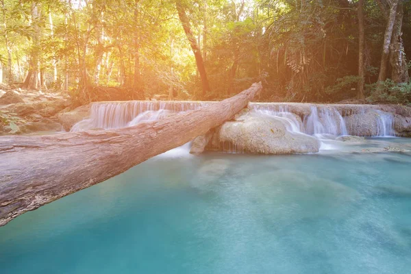 Blauwe Stroom Waterval Natuurlijke Tropische Bossen Natuurlijke Landschap Achtergrond — Stockfoto