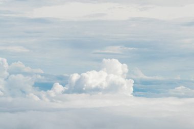 Beyaz Mavi gökyüzü, doğal arka plan ve doku bulutlu