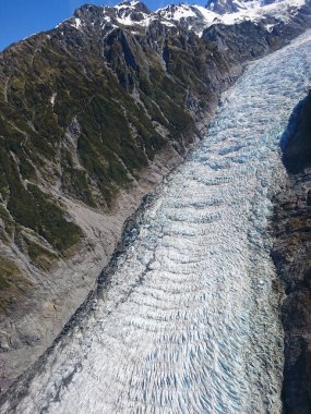 Franz Josef Glacier Tai Poutini Milli Park West Coast Yeni Zelanda doğal peyzaj zemin üzerine