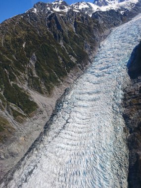 Franz Josef Glacier Tai Poutini National Park on the West Coast of New Zealand natural landscape background clipart