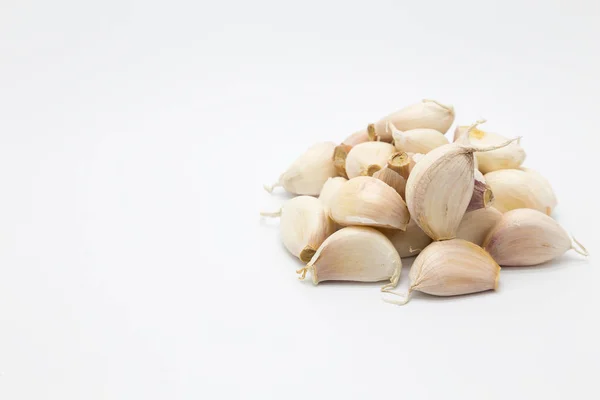 Garlic Bulb White Background Nutrition Food Background — Stock Photo, Image