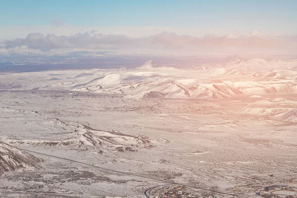 Hava Zlanda Kış Sezon Doğal Manzara Arka Plan Formunu Görüntüle — Stok fotoğraf