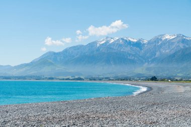 Dağ geçmişi, Yeni Zelanda doğal peyzaj geçmişi kavisli Kaikoura beach