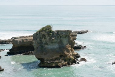 Rock Okyanusu, Punakaiki Yeni Zelanda doğal manzara arka plan gözleme