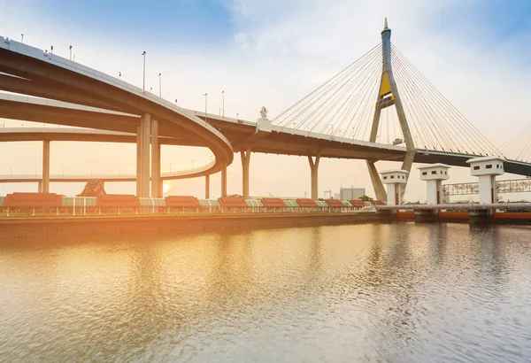 Puente Colgante Rama Puerta Agua Hito Tailandia — Foto de Stock