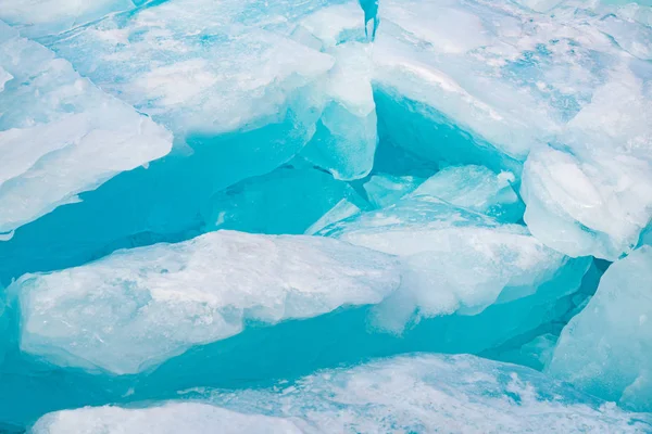 Gros Plan Brise Glace Sur Lac Eau Paysage Naturel Hiver — Photo