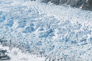 Hilicopter görünümü Fox buzul west coast Güney Adası Yeni Zelanda natual manzara arka plan