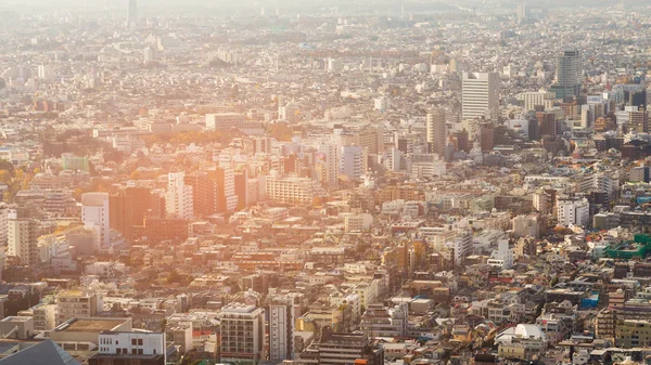市内混雑 都市景観ダウンタウン背景東京空撮 — ストック写真