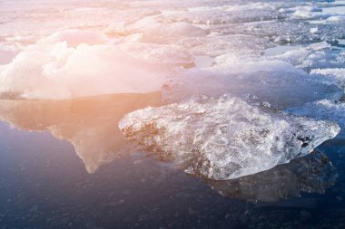 Buzul İzlanda kış sezon doğal manzara arka plan buz kırma yakın çekim