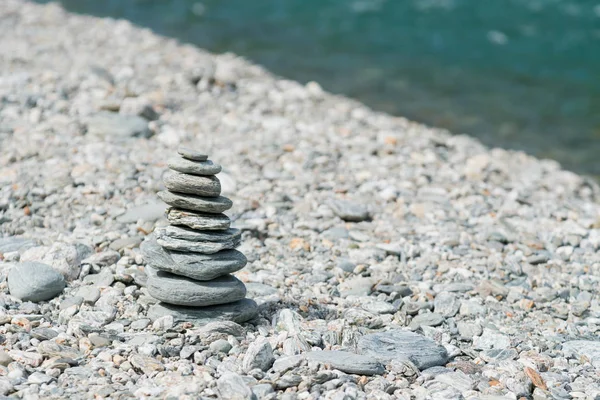 Flussstein Auf Boden Abstrakter Hintergrund — Stockfoto