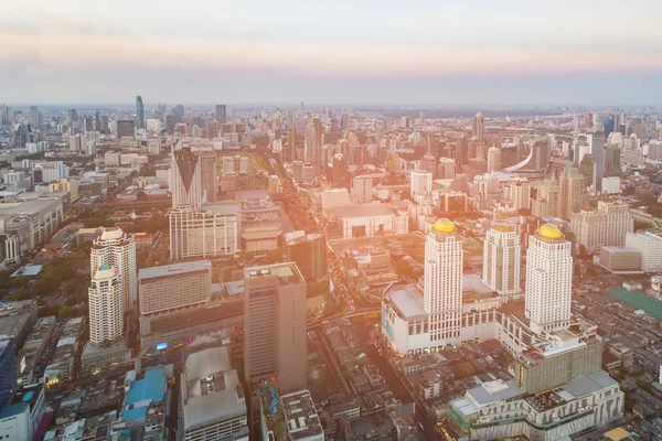 Bangkok Centro Negocios Vista Aérea Del Centro Tailandia Paisaje Urbano —  Fotos de Stock