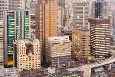 Merkezi iş şehir ofis binası Umeda Osaka Japonya