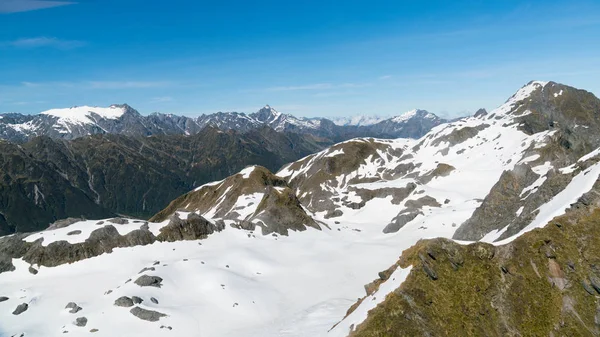 表示からフォックス氷河 ウェストランド国立公園 ニュージーランドの自然の風景の背景 — ストック写真