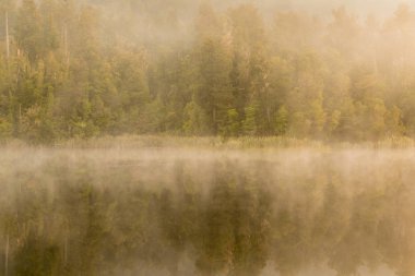 Matheson Gölü Sabah Yansıması, Yeni Zelanda doğal manzara
