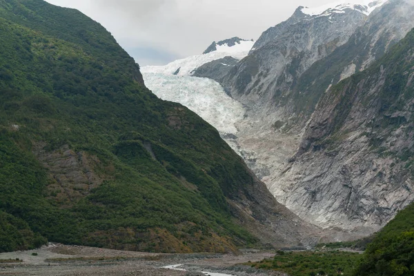 福克斯山国家公园地区弗朗茨 约瑟夫冰川 新西兰自然景观背景 — 图库照片