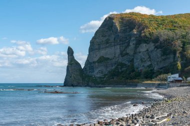 Shakotan Hokkaido 'daki Cape Kamul Japonya' nın doğal manzara geçmişi