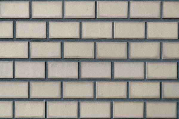 Crème Baksteen Muur Patroon Blok Achtergrond Textuur — Stockfoto