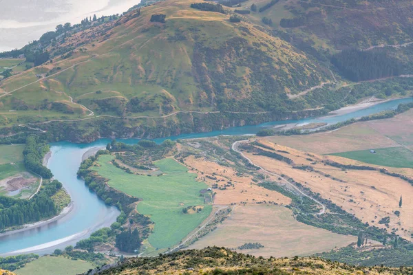 Luftaufnahme Die Bemerkenswerte Aussicht Die Neuseeländische Naturlandschaft — Stockfoto
