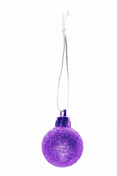 Christmas decorations, purple ball of christmas on a over white — Stock Photo, Image