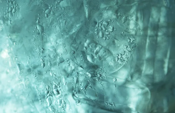 Textura Agua Congelada Gotas Hielo Fresco Vidrio — Foto de Stock