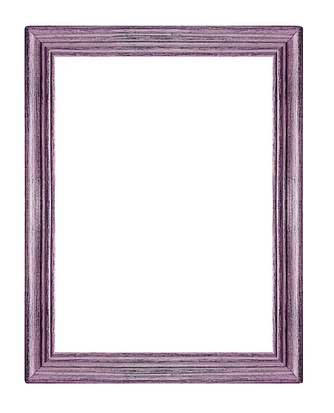 Wooden Vintage Picture Frame Isolated White Background — Stock Photo, Image