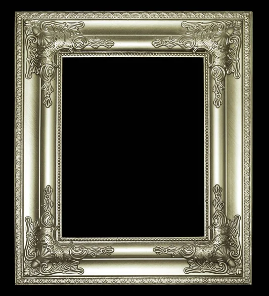 Gümüş Çerçeve Beyaz Arkaplanda Izole — Stok fotoğraf