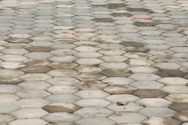 Losas Pavimentación Azulejos Pavimentación Con Dibujos Ladrillo Cemento Fondo Del — Foto de Stock