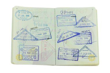 Pasaportlarda vize ve gümrük damgaları
