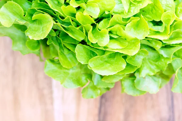 Lettuce Leaves Wooden Table — Stock Photo, Image
