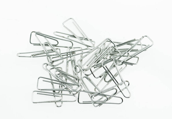 paperclips isolated on white background