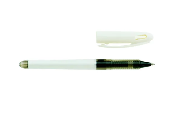 Penna Bianca Isolata Sfondo Bianco — Foto Stock